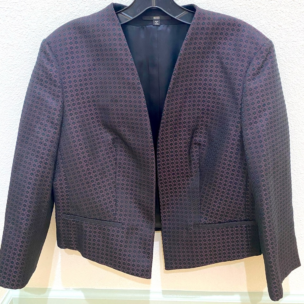 A Jacquard Boss Open Jacket